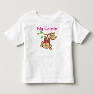 Boy, Girl Monkeys Big Cousin Toddler T-Shirt