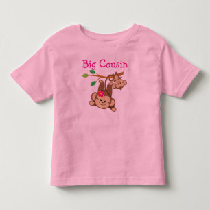 Boy, Girl Monkeys Big Cousin Toddler T-Shirt