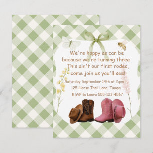 Boy Girl Twin Birthday Digital Download  Invitation