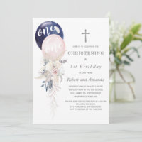 Boy Girl Twins Christening and First Birthday