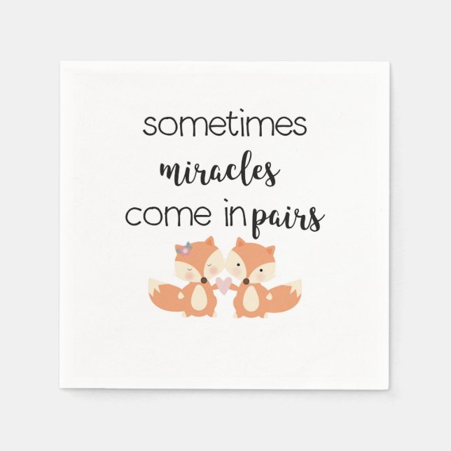 Boy Girl Twins Napkin (Front)