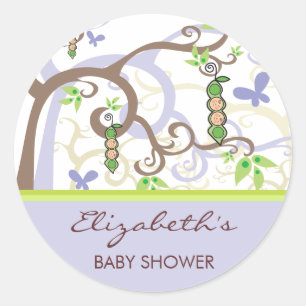 Boy Girl Twins Peas In A Pod Baby Shower Sticker