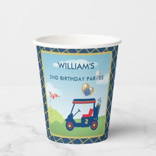 Boy Golf Theme 2nd Birthday Party  Paper Cups