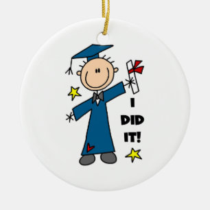 Boy Graduate Ceramic Tree Decoration
