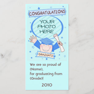 Boy Graduate Kindergarten / Preschool Photo Card
