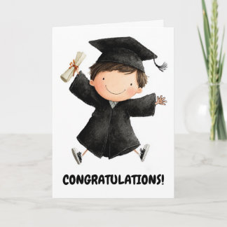 Boy Graduation Card-Folded Card