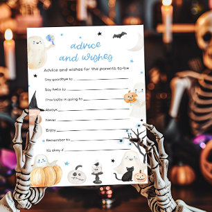 Boy Halloween Baby Shower Advice and Wishes Game