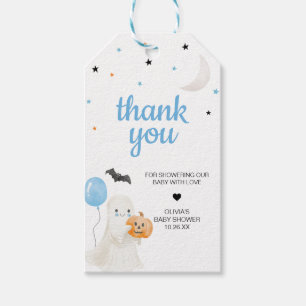 Boy Halloween Little Boo is Almost Due Favour Tags