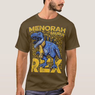 Boy Hanukkah, Kids Hanukkah, Menorah Saurus Re  T-Shirt
