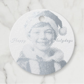Boy has Santa Claus' costume Favour Tags