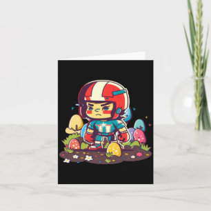 Boy Helmet Easter Eggs Football Easter 3 Card