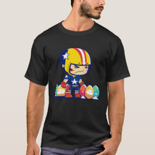 Boy Helmet Easter Eggs Football Easter T-Shirt