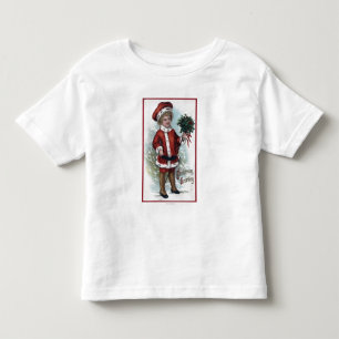 Boy Holding a Bushel of Holly Toddler T-Shirt