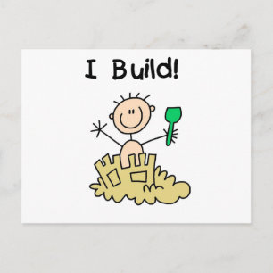 Boy I Build Castles Tshirts and Gifts Postcard