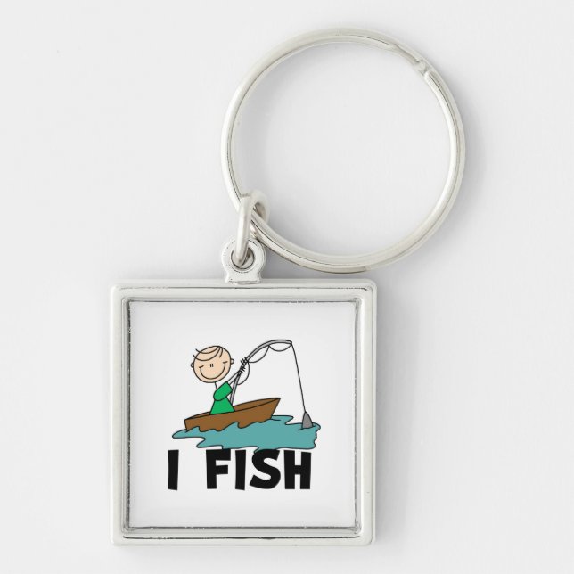 Boy I Fish Key Ring (Front)