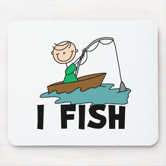 Boy I Fish Mouse Mat (Front)