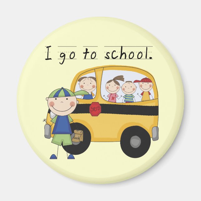 Boy I Go To School T-shirts and Gifts Magnet (Front)
