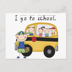 Boy I Go To School T-shirts and Gifts Postcard