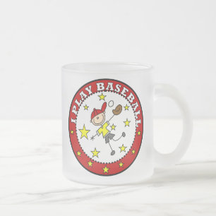 Boy I Play Baseball T-shirts and Gifts Frosted Glass Coffee Mug