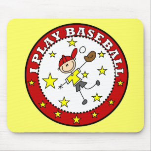 Boy I Play Baseball T-shirts and Gifts Mouse Mat