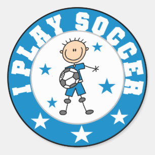 Boy I Play Soccer Tshirts and Gifts Classic Round Sticker