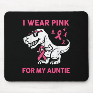 Boy I Wear Pink For My Auntie Breast Cancer Awaren Mouse Mat
