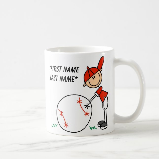 Boy I'm Six Baseball Customisable Mug (Right)