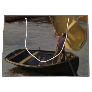 Boy in a Sailboat on the River (by Magnus Enckell) Large Gift Bag