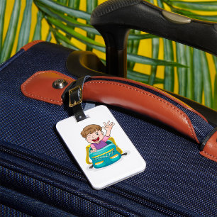 Boy In A School Bag Luggage Tag