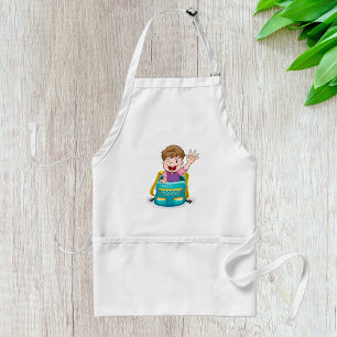 Boy In A School Bag  Standard Apron