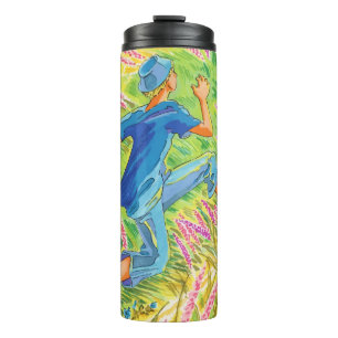 Boy in Lavender Field Thermal Tumbler