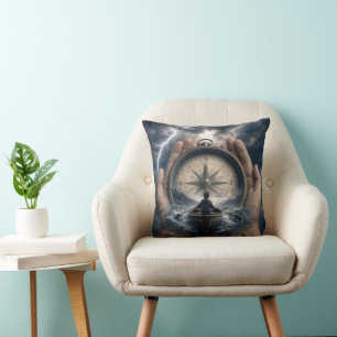 Boy in Rowboat Guided by a Compass Cushion