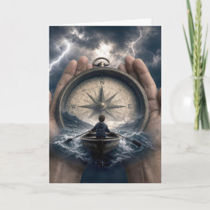 Boy in Rowboat Thinking of You Card
