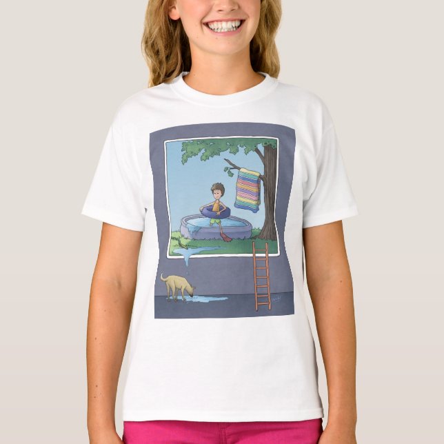 Boy in the kiddie pool T-Shirt (Front)