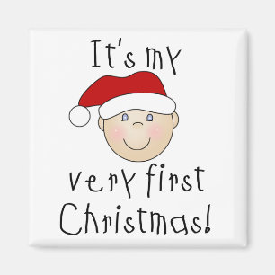 Boy It's My Very First Christmas Tshirts and Gifts Magnet