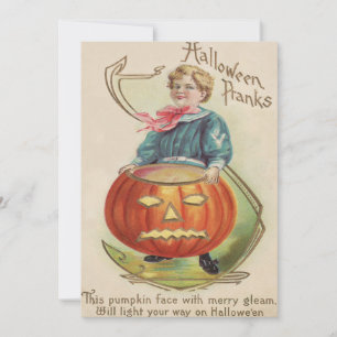 Boy Jack O Lantern Pumpkin Poem