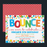 Boy Jump Birthday Bounce House Trampoline Party Invitation<br><div class="desc">JUMP / BOUNCE themed birthday invitation</div>