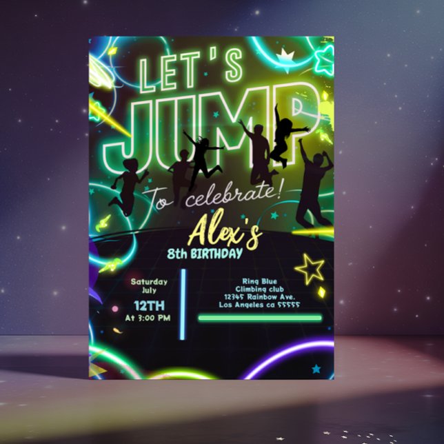 boy Jump Party Invitation (Creator Uploaded)
