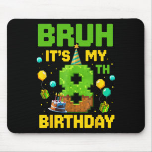 Boy Kid Birthday Funny It's My 8th Birthday Gamer  Mouse Mat