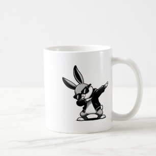 Boy Kid Easter Day Dabbing Bunny Rabbit Hip Hop Ea Coffee Mug