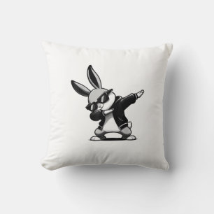 Boy Kid Easter Day Dabbing Bunny Rabbit Hip Hop Ea Cushion