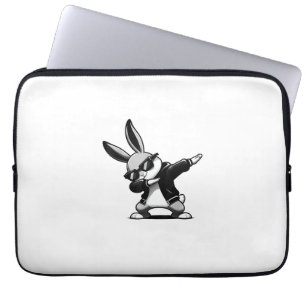 Boy Kid Easter Day Dabbing Bunny Rabbit Hip Hop Ea Laptop Sleeve