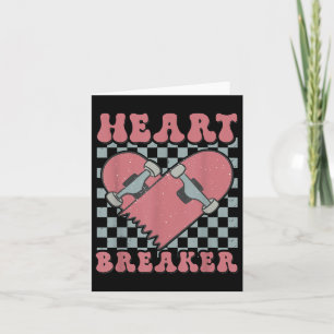 Boy Kids Valentines Heartbreaker Skateboard Skatin Card