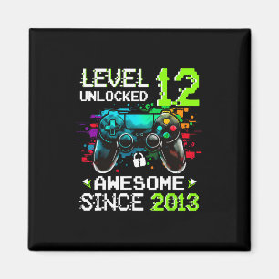 Boy Level 12 Unlocked Video Game 12th Birthday Magnet