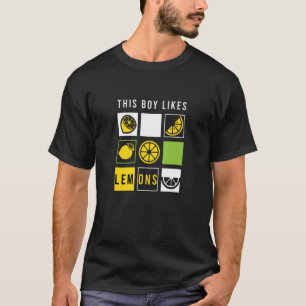 Boy Likes Lemons Summer Lemonade Fruits T-Shirt