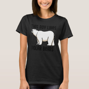 Boy Likes Polar Bears Arctic Wild Animal Nature T-Shirt