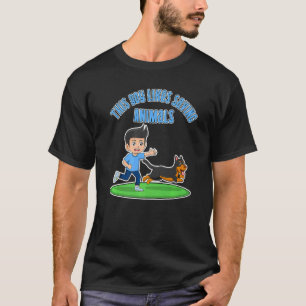 Boy Likes Saving Animals  Quote Rescue Animals Pre T-Shirt
