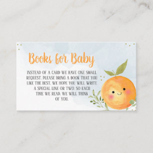 Boy Little Cutie Citrus Orange Books for Baby Enclosure Card