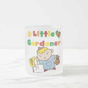 Boy Little Gardener Tshirts and Gifts Frosted Glass Coffee Mug