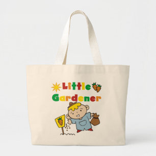 Boy Little Gardener Tshirts and Gifts Large Tote Bag